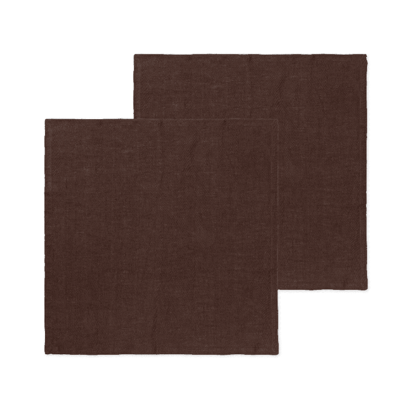 Stoffserviette – Brown 2er Set von Ferm Living