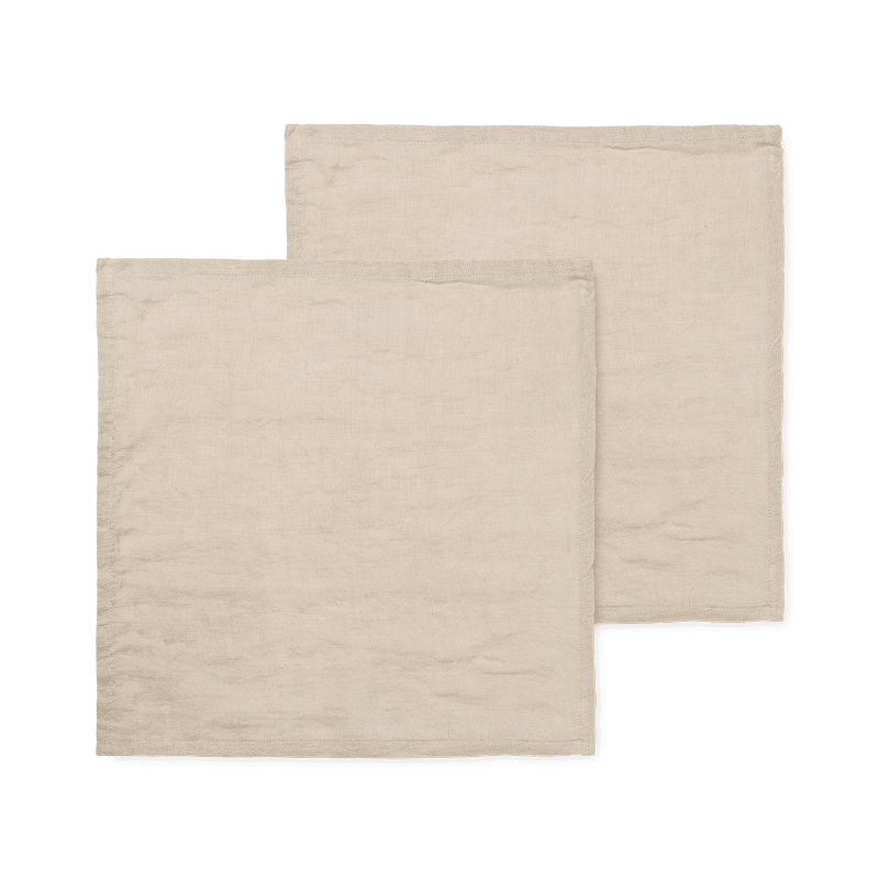Stoffserviette - Leinen natural 2er Set von Ferm Living
