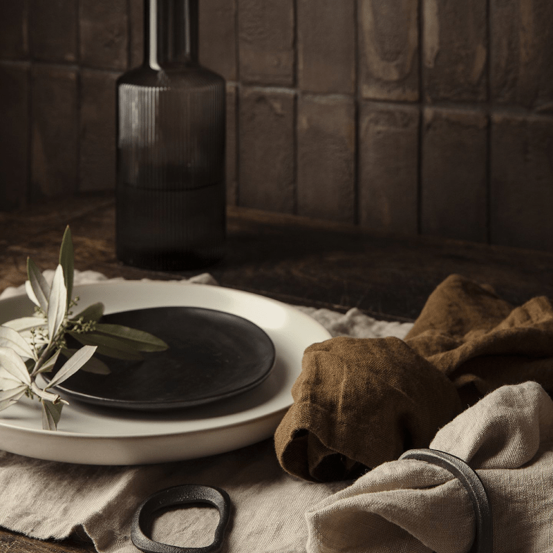 Stoffserviette - Leinen natural 2er Set von Ferm Living