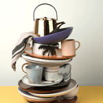 Stoffserviette - Linen striped 2er Set von HK Living