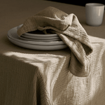 Tischdecke und Stoffserviette - Muslin Ever cream von Tine k Home