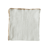 Serviette Mehrweg weiss mit Rand