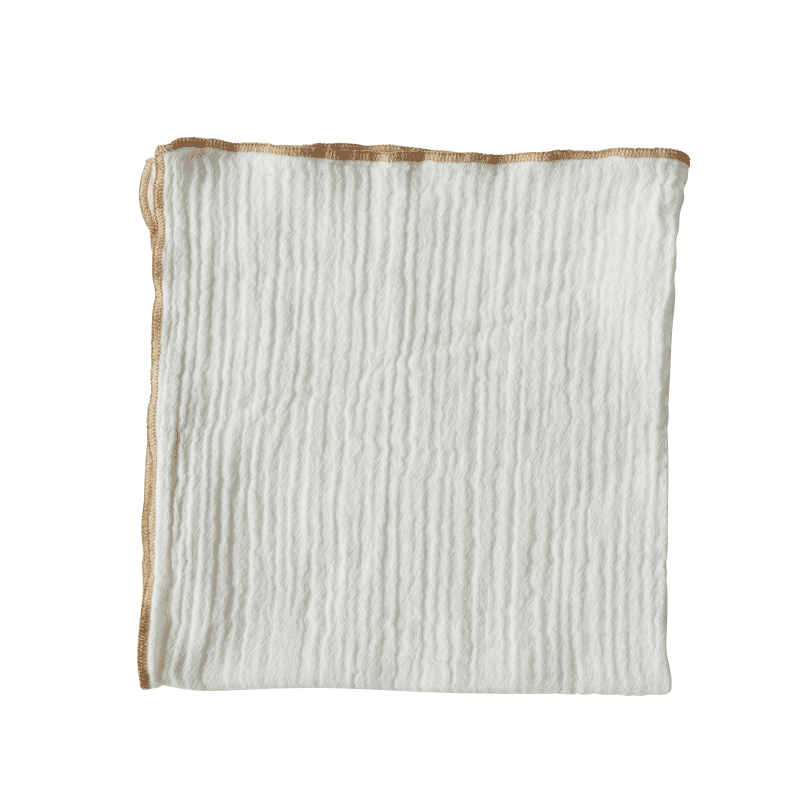 Serviette Mehrweg weiss mit Rand