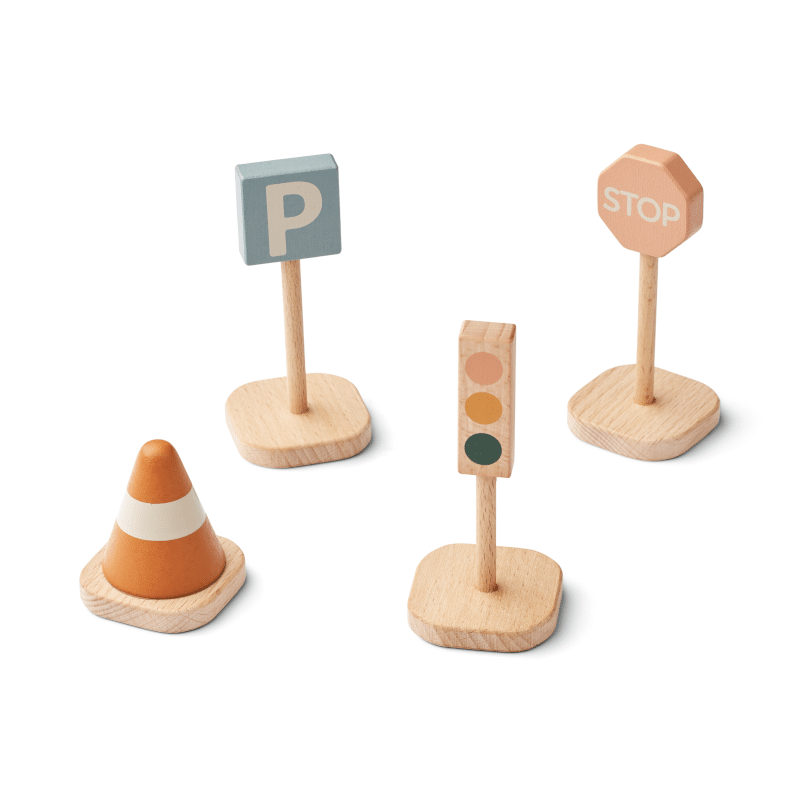 Strassensignal - Village mustard multi mix 4er Set von Liewood