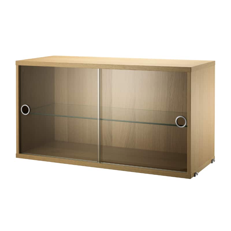 String Furniture - Modul mit Schiebetüren Glas