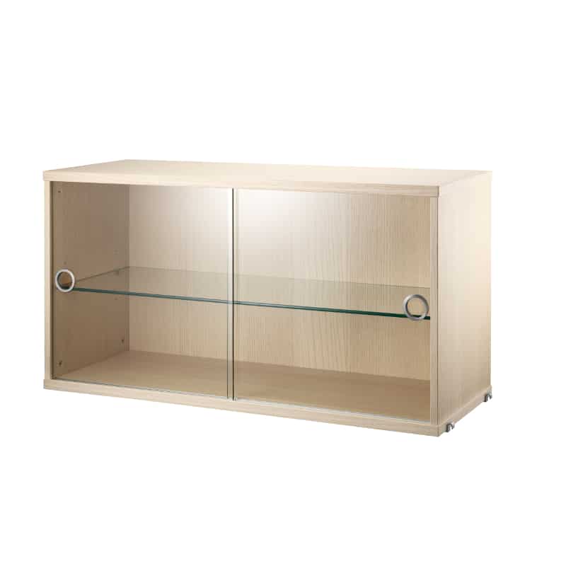 String Furniture - Modul mit Schiebetüren Glas