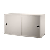 String - Modul mit Schiebetüren beige 78x30 von String Furniture