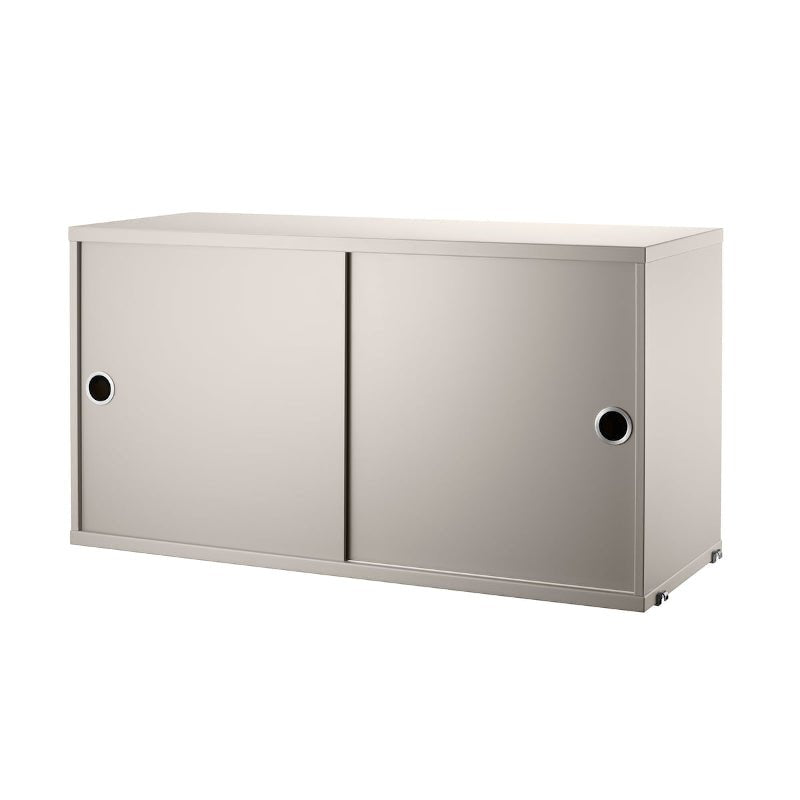 String - Modul mit Schiebetüren beige 78x30 von String Furniture