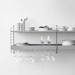 String – Rack Weingläser grau 2er Set 14x30 von String Furniture