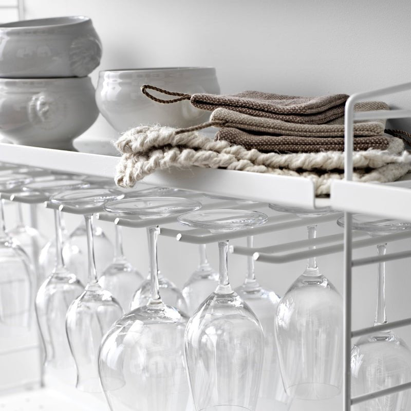 String – Rack Weingläser weiss 2er Set 14x20 von String Furniture