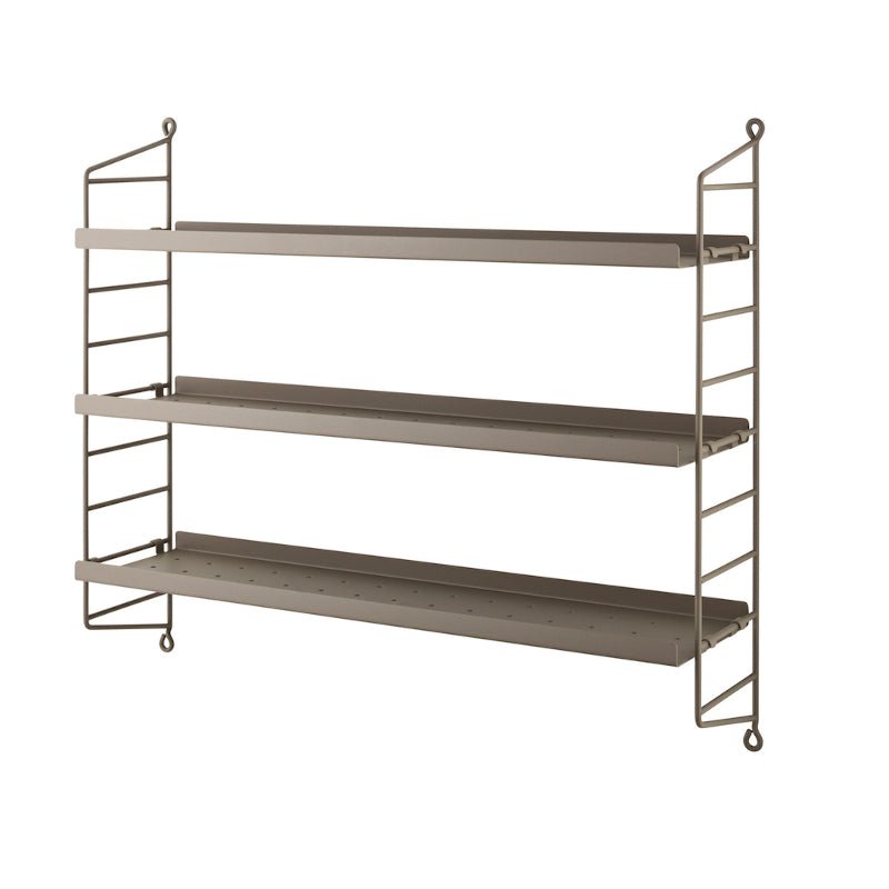 String – Wandregal Pocket Metall taupe von String Furniture