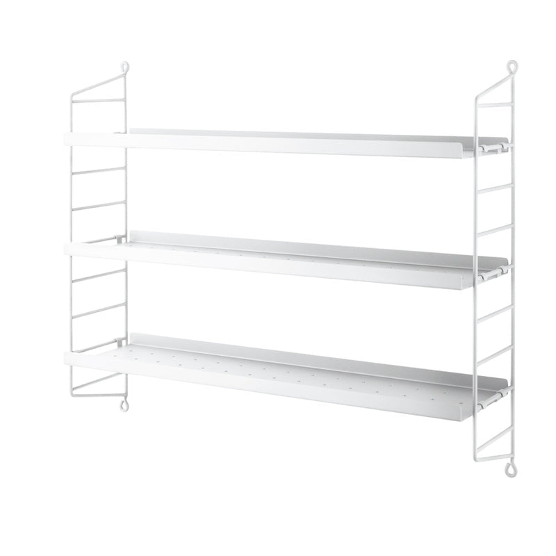 String – Wandregal Pocket Metall weiss von String Furniture