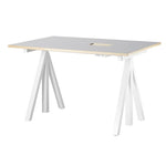 String – Works höhenverstellbarer Schreibtisch hellgrau B120 von String Furniture