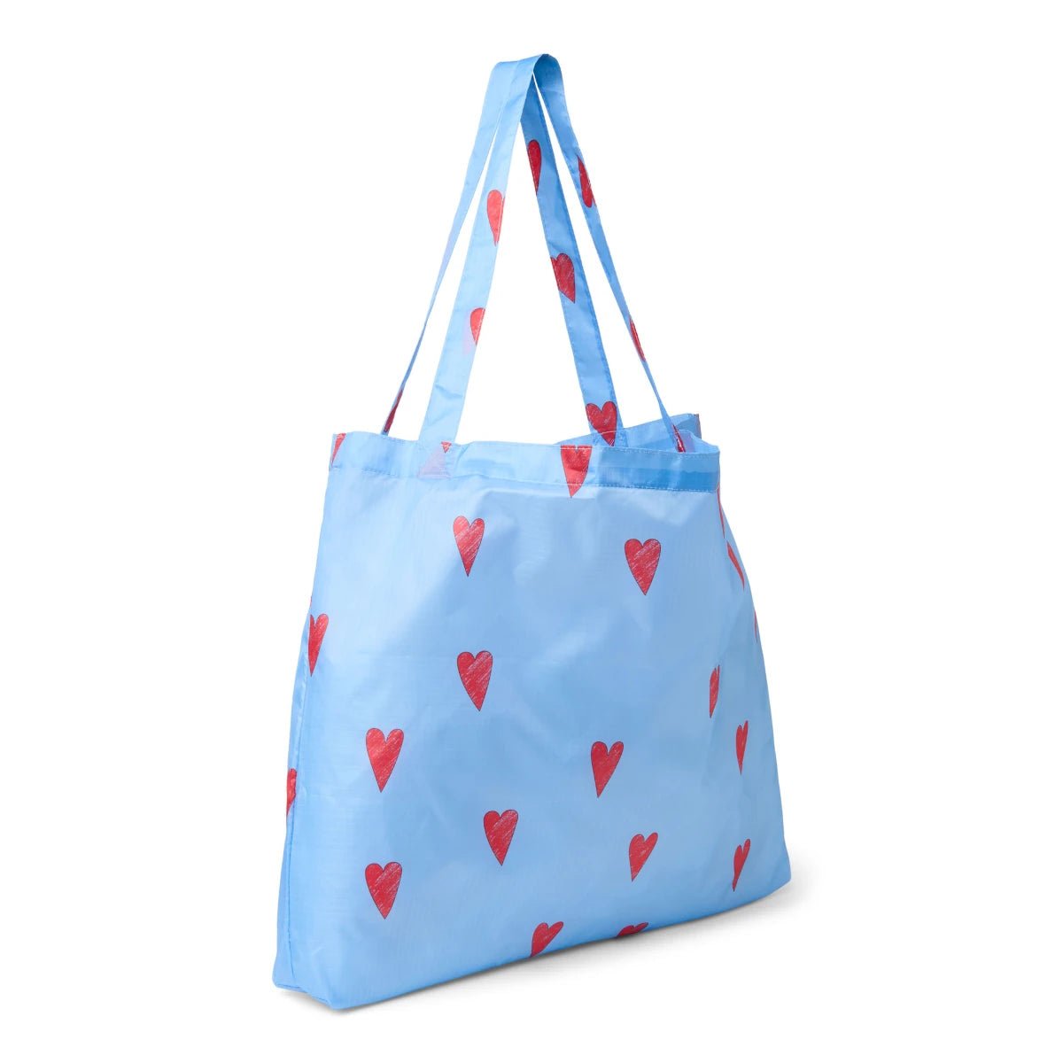 Studio Noos - Einkaufstasche Grocery Bag Heart light blue

