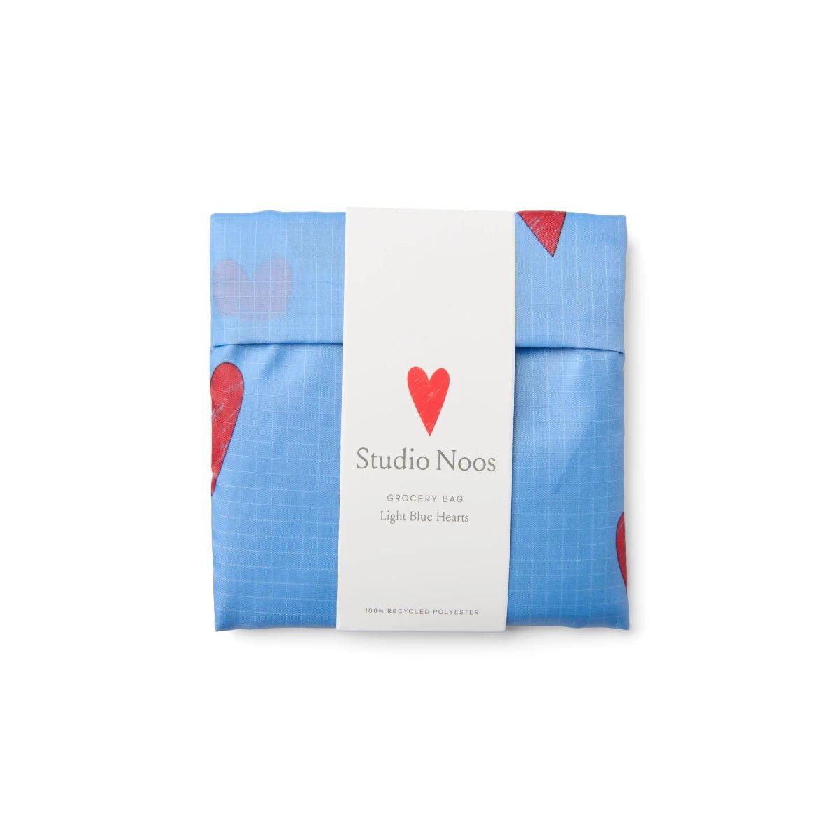 Studio Noos - Einkaufstasche Grocery Bag Heart light blue

