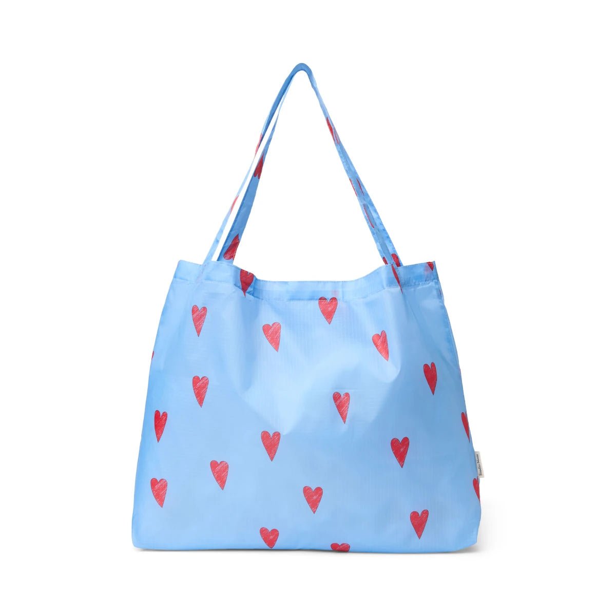 Studio Noos - Einkaufstasche Grocery Bag Heart light blue

