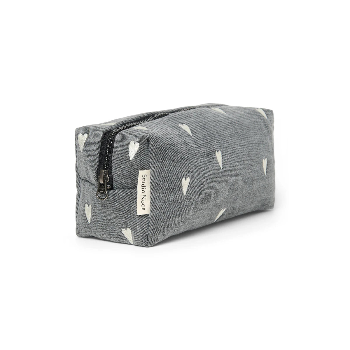 Studio Noos - Etui Pouch Denim Hearts grey