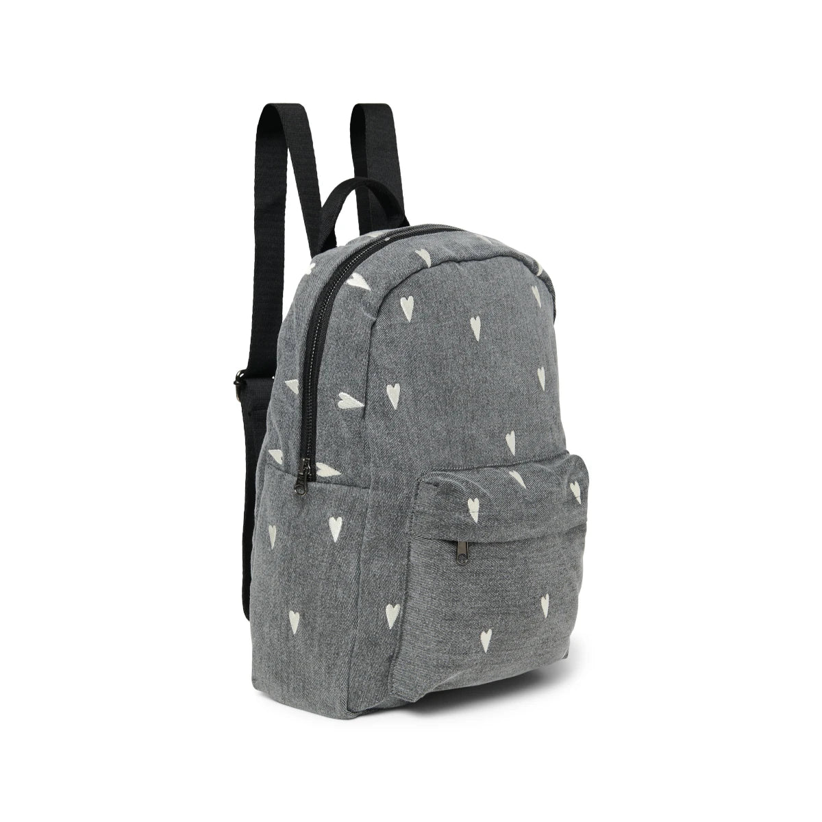 Studio Noos - Rucksack Midi Denim Hearts mit Vordertasche