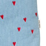 Studio Noos - Tasche Mom Puffy Denim Hearts