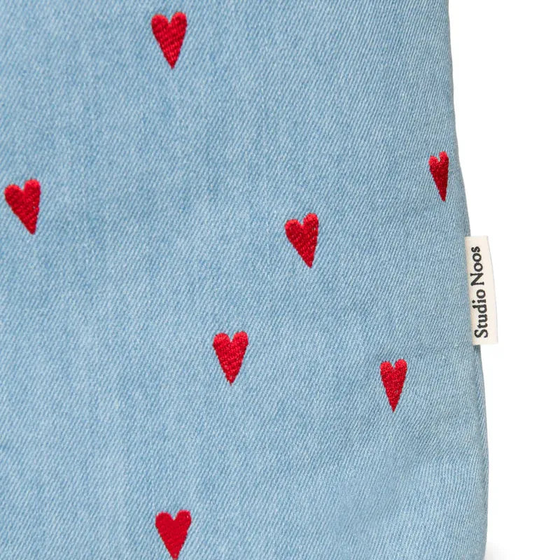 Studio Noos - Tasche Mom Puffy Denim Hearts