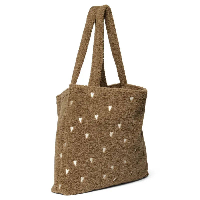 Studio Noos - Tasche Mom Teddy Hearts Brown
