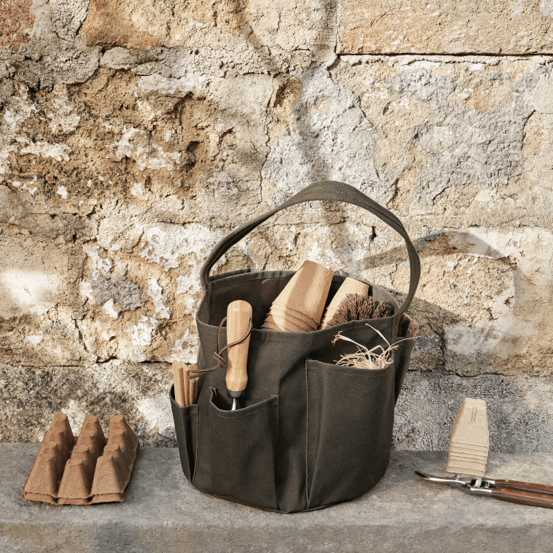 Tasche - Bucket Bag Bark Garden olive von Ferm Living