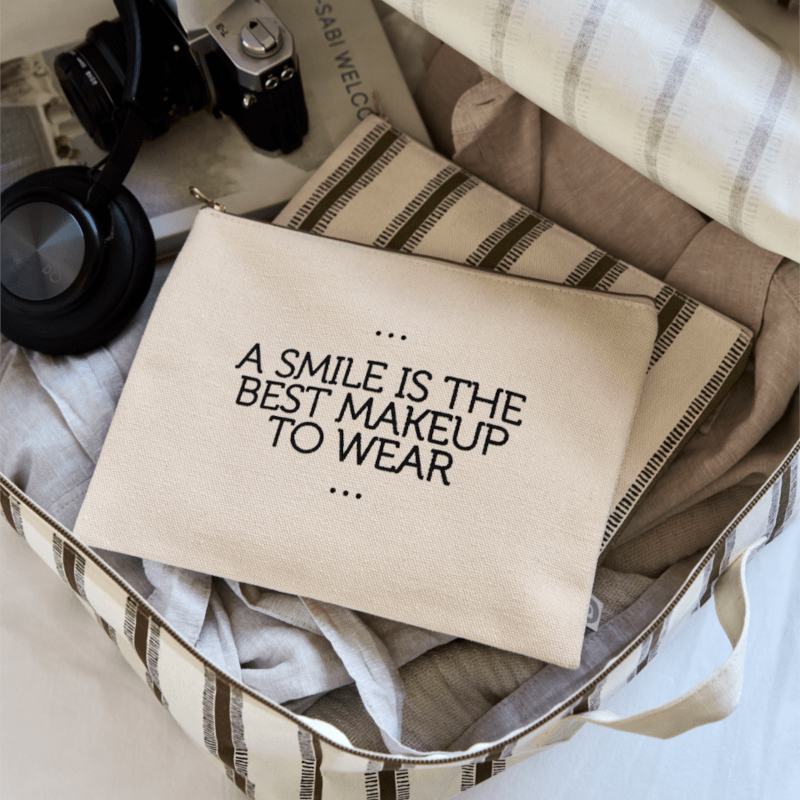 Tasche - Clutch Canva black/off white von House Doctor