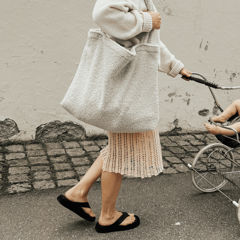 Tasche - Mom Teddy light grey von Studio Noos