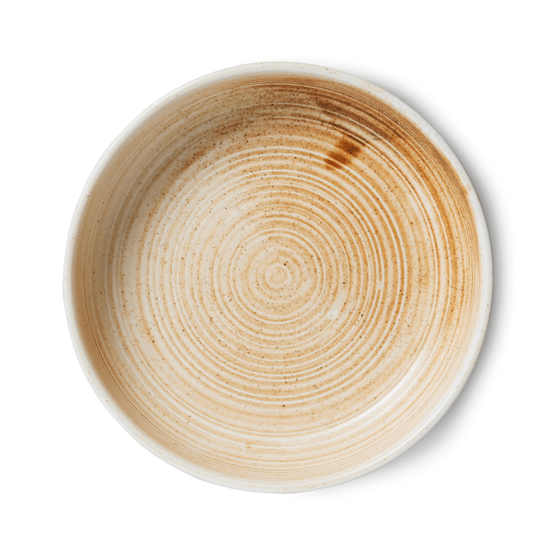 Teller gross - Rustic cream/brown von HK Living