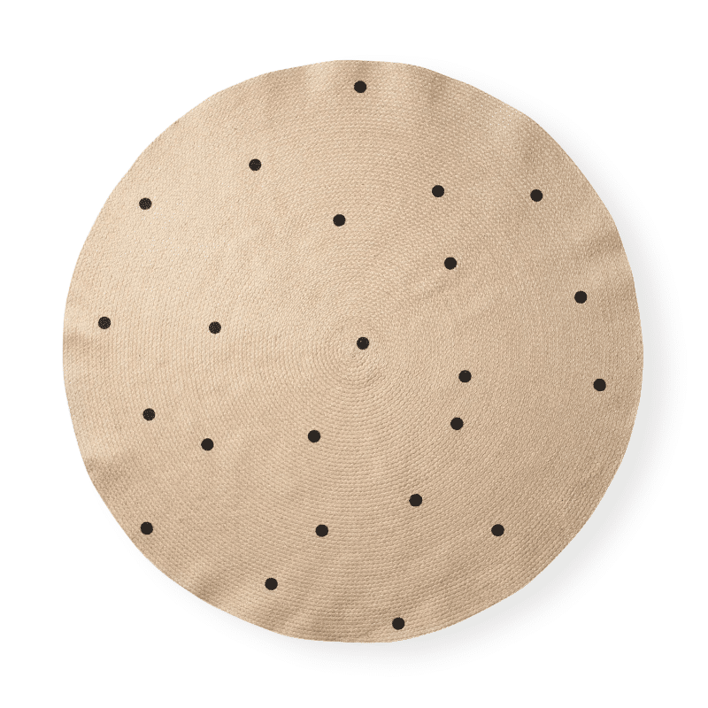 Teppich Jute – Black Dots rund L von Ferm Living