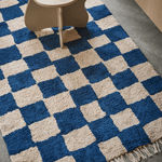 Teppich – Mara washable deep blue/warm sand von Ferm Living