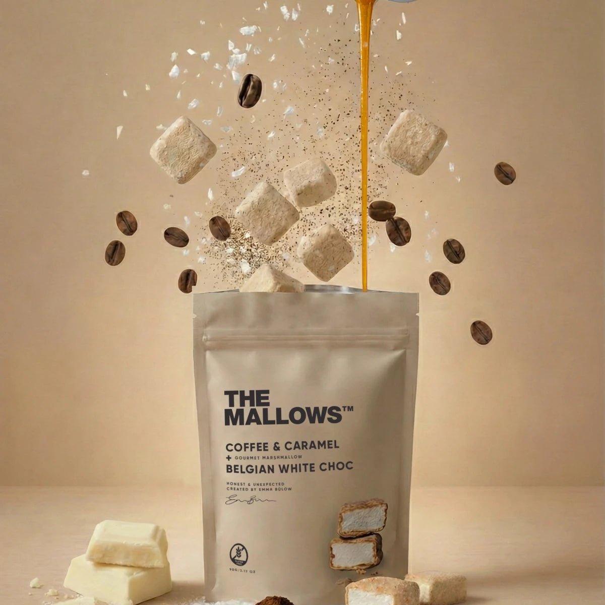 The Mallows - Marshmellows Kaffe, Karamell & Meersalz/weisse Schokolade

