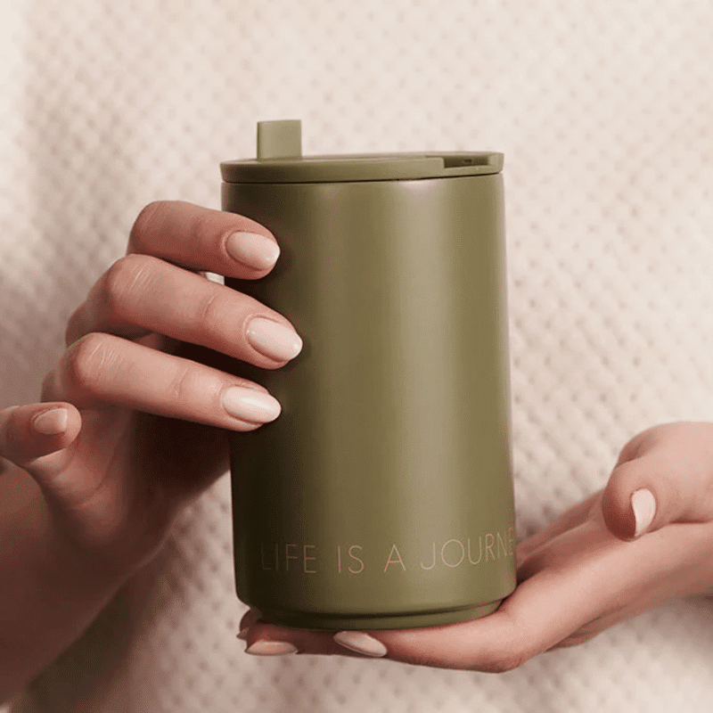 Thermo Becher - Life is a Journey green von Design Letters