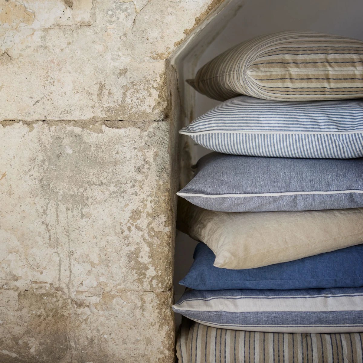 Tine K Home - Kissenbezug Linda Linen washed bone 55

