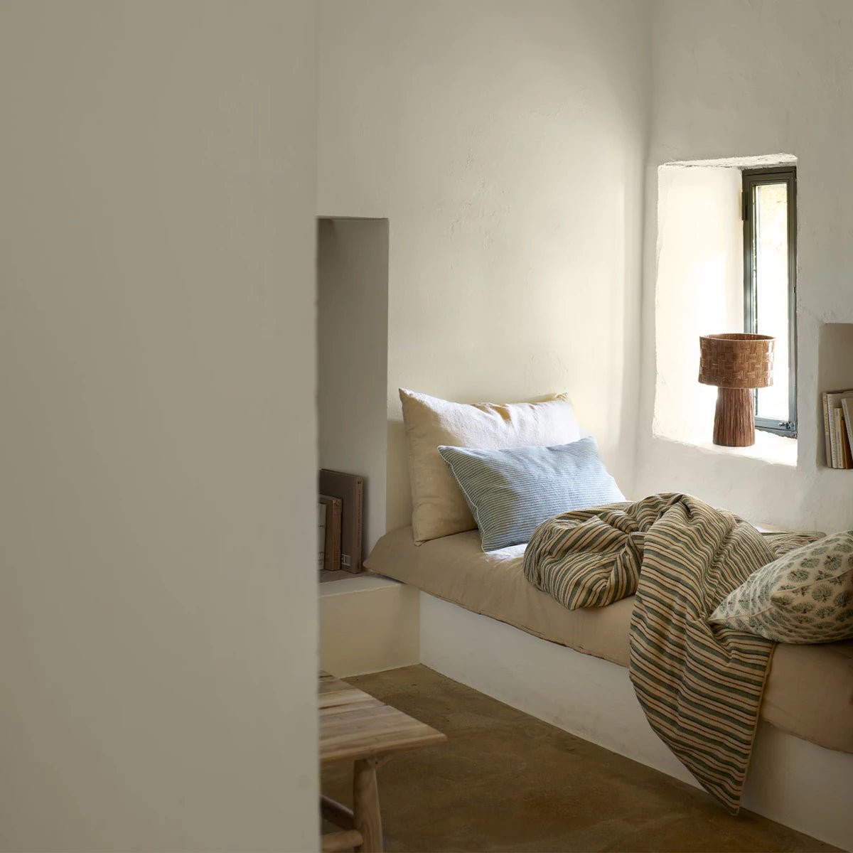 Tine K Home - Kissenbezug Linda Linen washed bone 75

