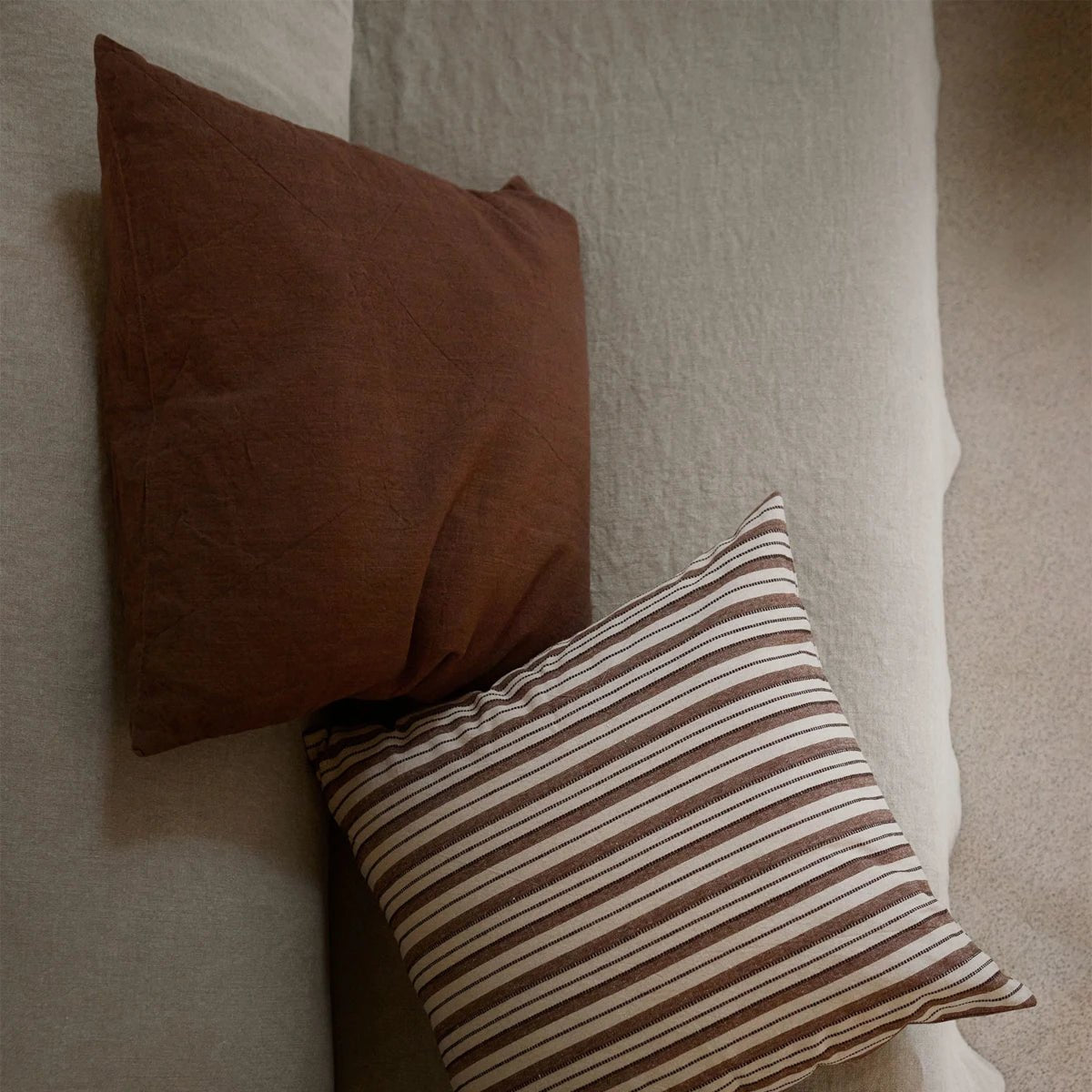 Tine K Home - Kissenbezug Linda Linen washed brown 55