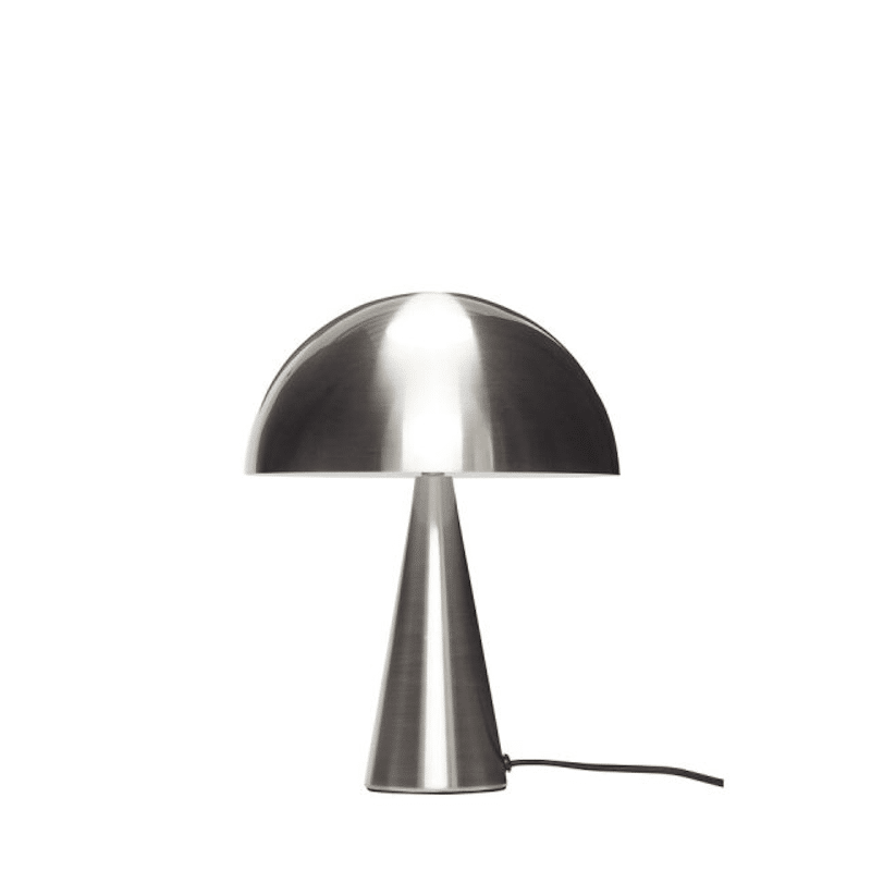 Tischlampe - Mush mini Nickel von Hübsch Interior