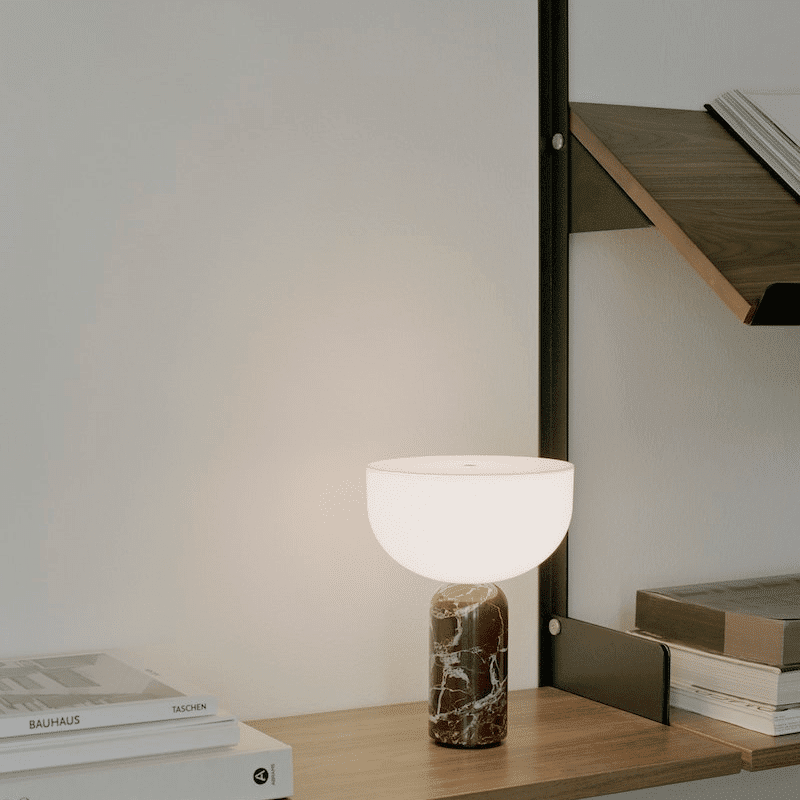 Tischleuchte - Kizu Marble Rosso Levanto S portable von New Works