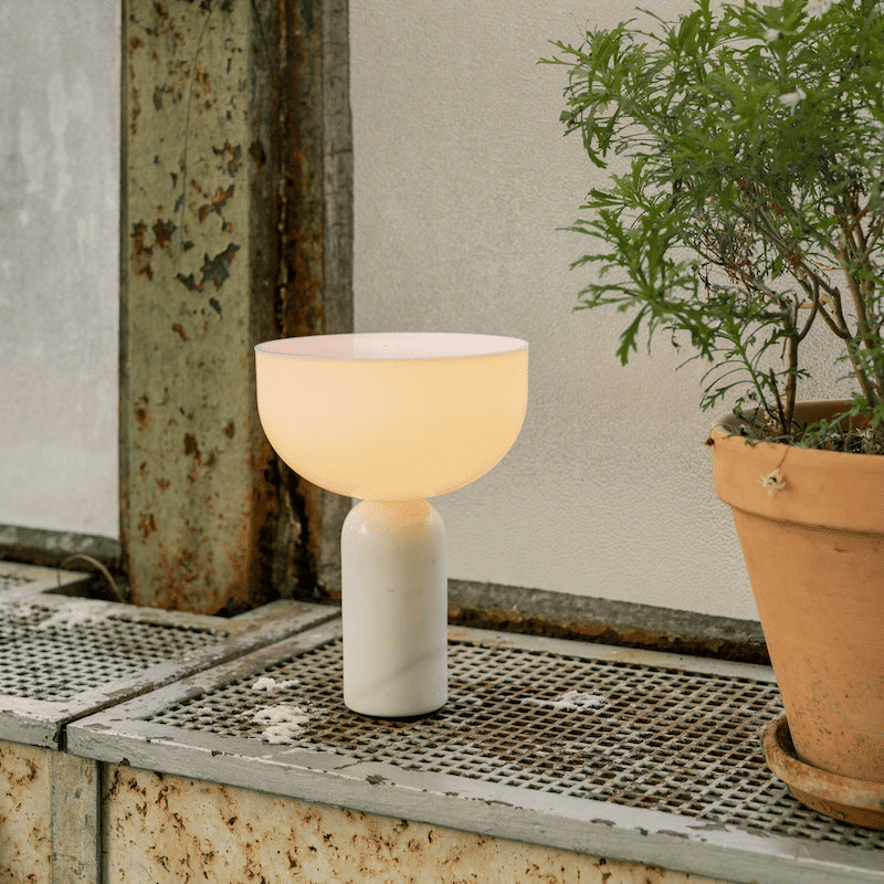 Tischleuchte - Kizu Marble White S portable