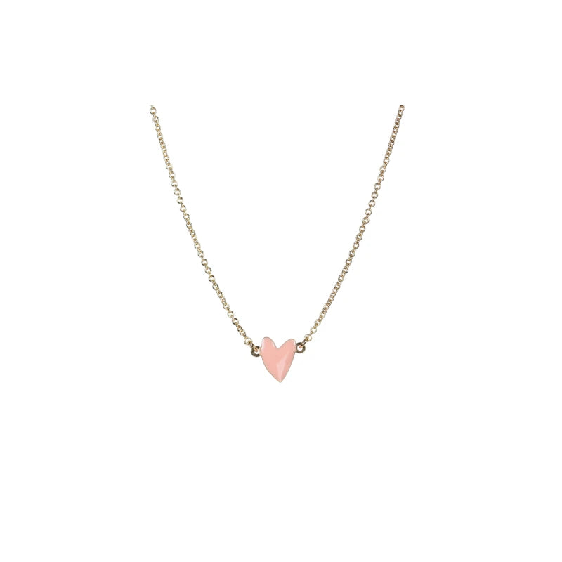 Titlee - Halskette Cranbeery Heart Gold/Rosa
