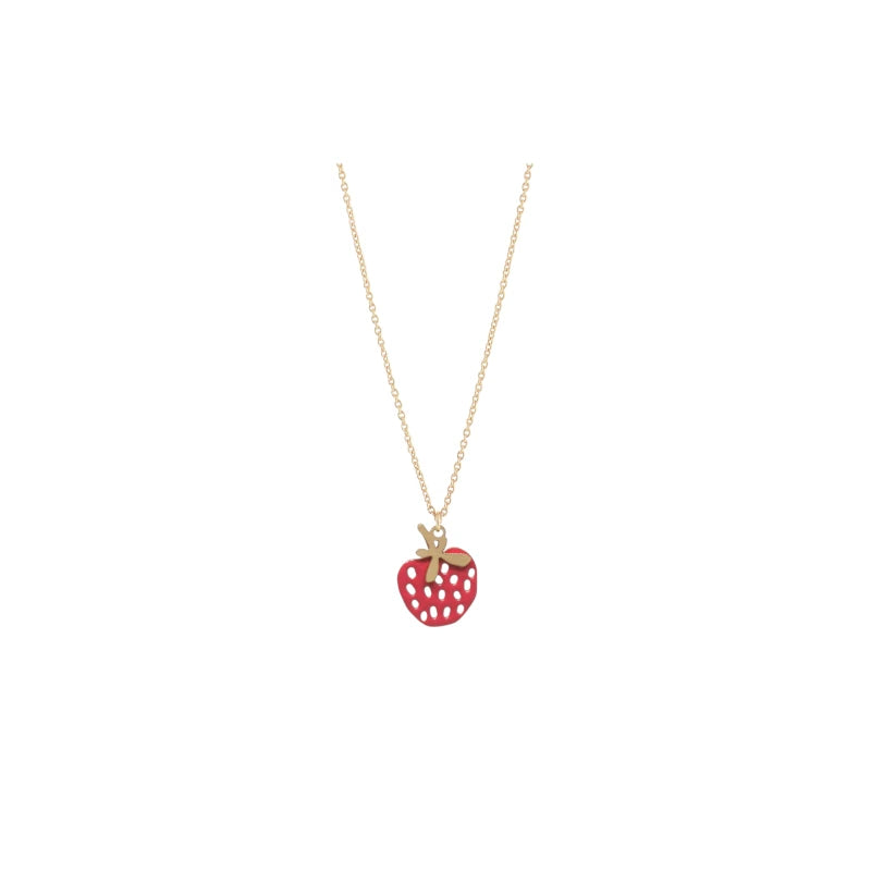 Titlee - Halskette Lottie Strawberry Gold/Rot