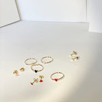 Titlee - Ohrstecker Grant Heart Gold/Rot