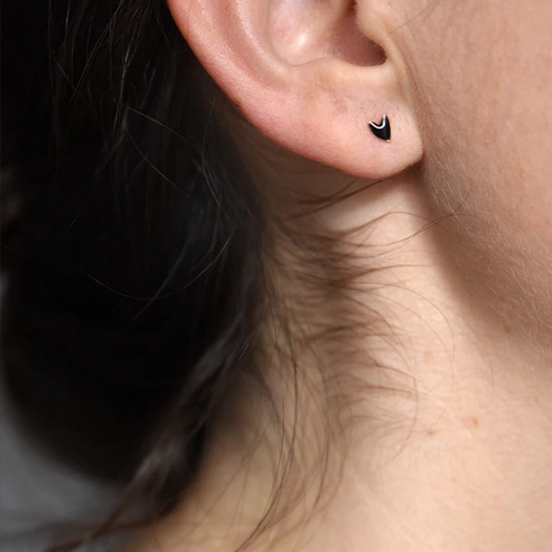 Titlee - Ohrstecker Grant Heart Gold/Schwarz