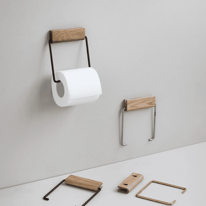 Toilettenpapierhalter - Oak black von Moebe