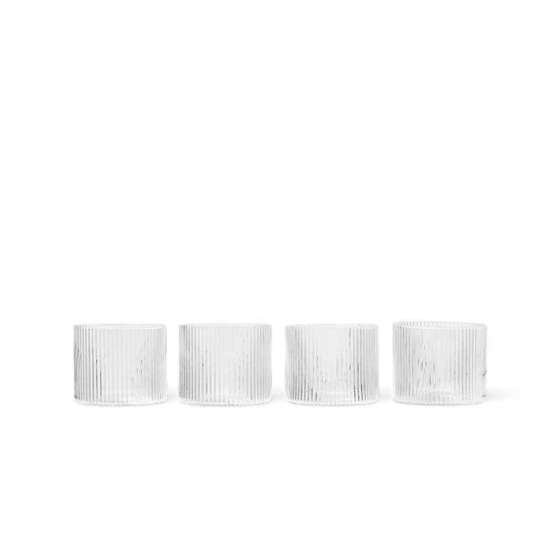 Trinkglas low - Ripple klar 4er Set von Ferm Living