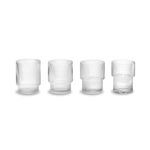 Trinkglas - Ripple klar 4er Set
