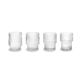 Trinkglas - Ripple klar 4er Set