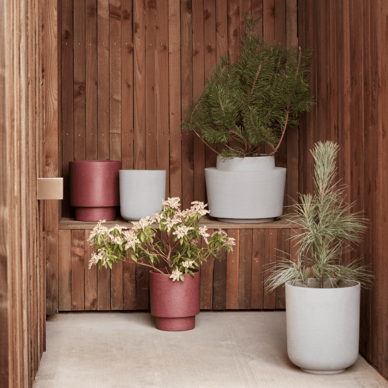 Übertopf - Outdoor grau von Hübsch Interior