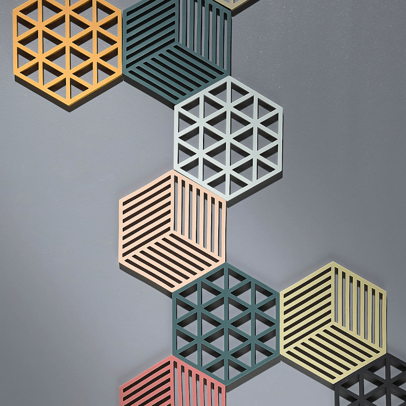 Untersetzer Hexagon olive von Zone