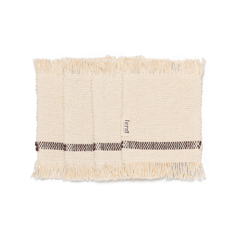 Untersetzer - Savor off-white/chocolate 4er Set von Ferm Living
